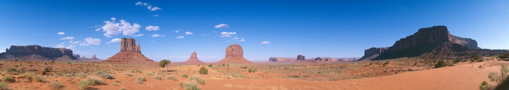Monument Valley panorama Canvas Art - Panoramic Images (44 x 8)