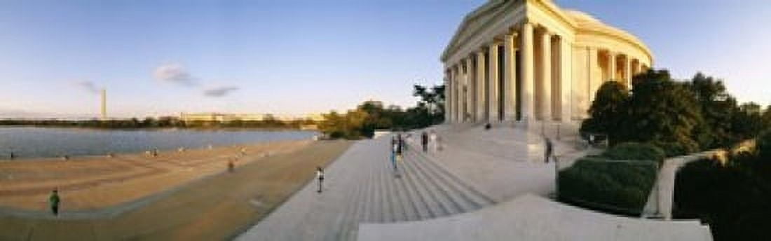Monument at the riverside Jefferson Memorial Potomac River Washington DC USA Canvas Art - Panoramic Images (18 x 6)