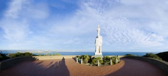 Monument on the coast Cabrillo National Monument Point Loma San Diego San Diego Bay San Diego County California USA Canvas Art - Panoramic Images (30 x 14)