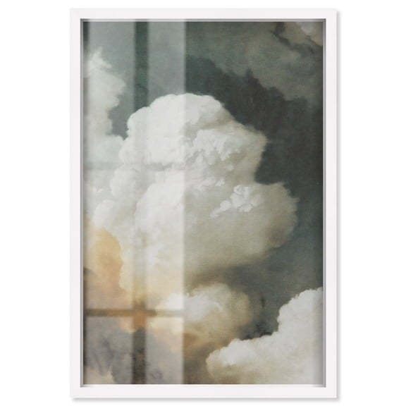 Monument of Cloud II Shadowbox Print Vintage Wall Art by Art Remedy, White Frame, 24 x 36