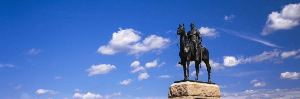 Monument to Maj Gen George G Meade Gettysburg National Military Park Gettysburg Pennsylvania USA Canvas Art - Panoramic Images (12 x 36)