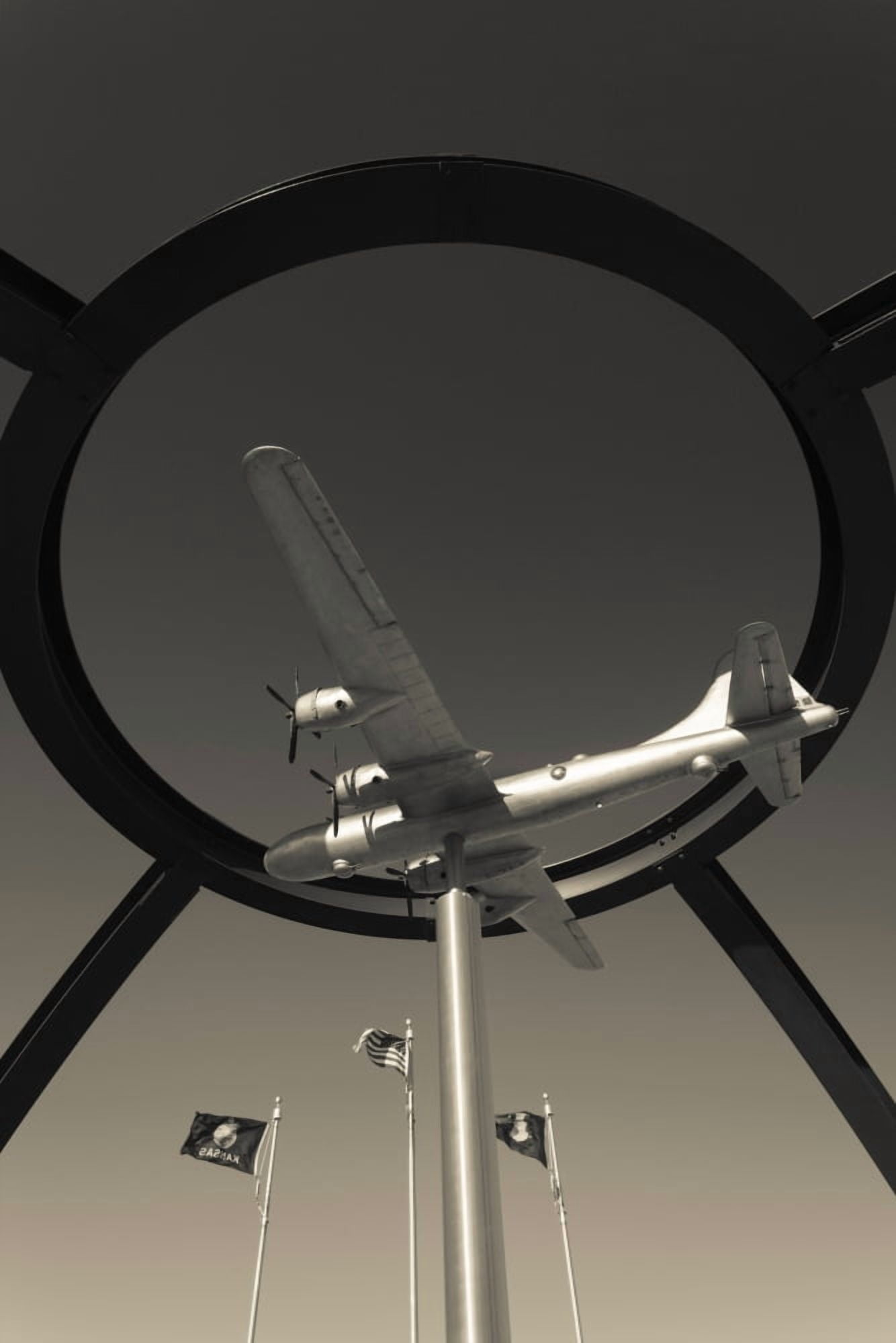 Monument to World War II at B-29 Memorial Plaza Great Bend Barton County Kansas USA Canvas Art - Panoramic Images (18 x 24)