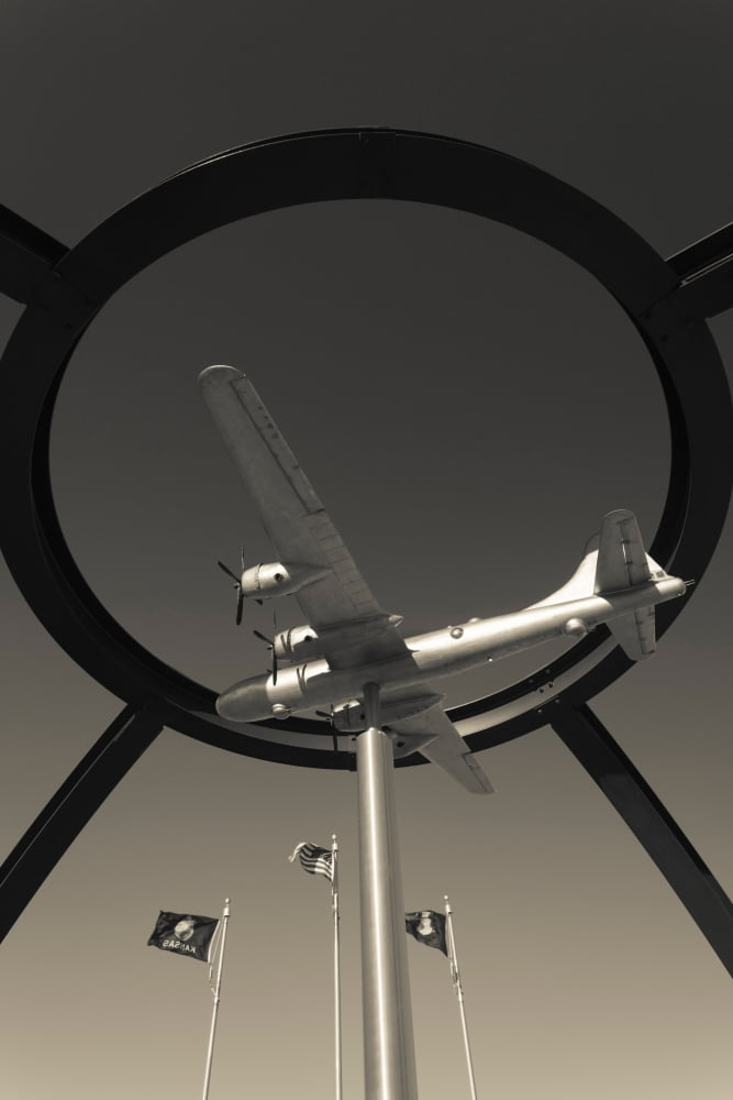 Monument to World War II at B-29 Memorial Plaza Great Bend Barton County Kansas USA Canvas Art - Panoramic Images (24 x 36)