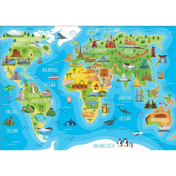 Monuments World Map, a 150-piece Puzzle by Educa