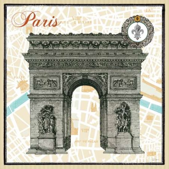 Monuments des Paris Arc Canvas Art - Sue Schlabach (24 x 24)