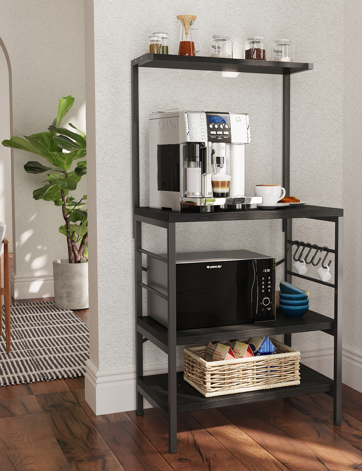 Costway Industrial Kitchen Baker Rack Microwave Stand Utility Storage ...
