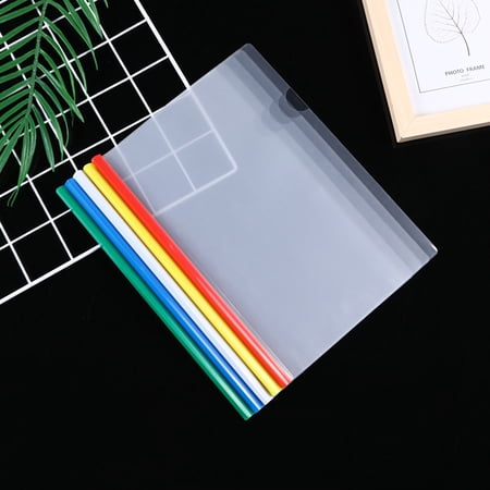 TAILTOSS Transparent Plastic File Folder, Non-Slip Locking Bar, A4 Document Organizer 20Pcs
