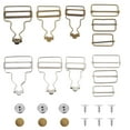 thumbnail image 1 of Monyance Adjustable Buttons Overall Buckle Replacement Clips for Suspender Trousers (2 Boxes)(1.26X0.71X0.04Inches), 1 of 10