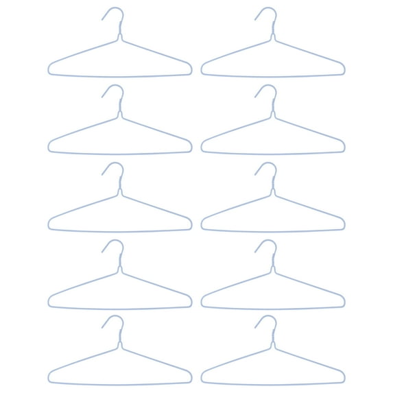 Monyance Adult Hanger 10 Metal Wire Hangers Non-slip Clothes Drying for Home(15.35X8.66X0.12Inches)