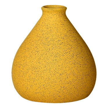 Monyance Art Vase 1pc Simple Flower Vase Bright Flower Arrangement Container for Home Decor(2.76X2.76X2.76Inches)