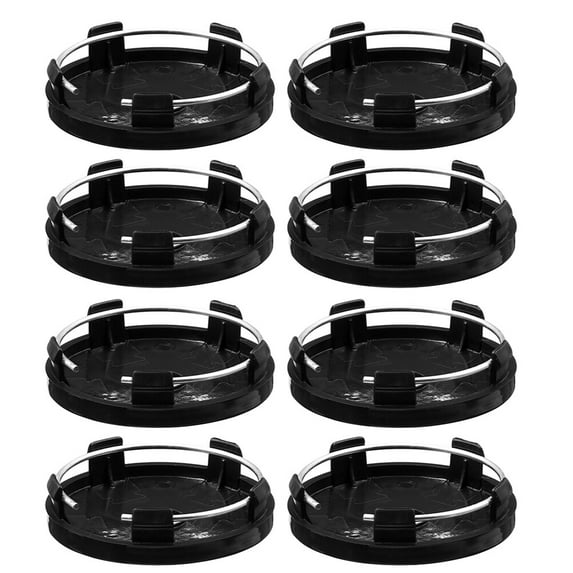 Monyance Auto Rim Refit Covers 8pcs Plastic Hub Wheel Center Caps Cover Universal Steering Wheel Accessories(2.36X2.36X0.59Inches)
