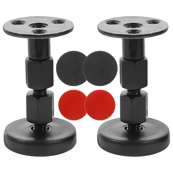 TAILTOSS 1Pair Adjustable Bed Frame Stopper Black Headboard Stabilizer for Noise Reduction