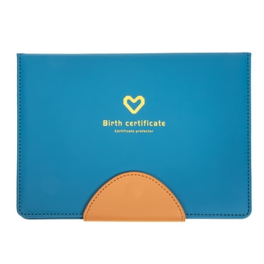 Monyance Birth Certificate Protector Hospital Report Holder Baby Birth Certificate Leather Cover Storage Organizer(8.66X6.46X0.59Inches)