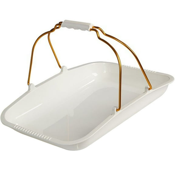 Monyance Bread Serving Tray Bread Tray Rectangular Bread Serving Plate Reusable Plastic Cake Container with Handle(15.75X11.42X1.97Inches)