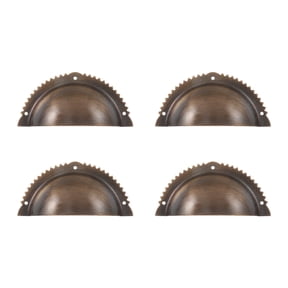 TAILTOSS 4-Pack Dark Brown Copper Door Knobs Metal Cabinet Handles Furniture Hardware Accessories