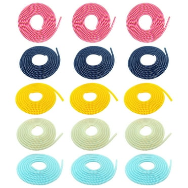 Monyance Cable Sleeve Cable Wrap USB Cable Protector Spiral Charger Cover (15 pcs)(62.99X0.2X0.2Inches)