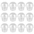 thumbnail image 1 of Monyance Clear Salad Cups 20pcs Clear Dessert Cups with Dome Lids - 250ml(3.74X3.35X3.35Inches), 1 of 10