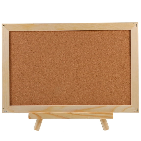 Monyance Cork Display Board Cork Bulletin Board Wood Display Easel for Home Office Photo Display Stand(11.81X7.87X0.47Inches)