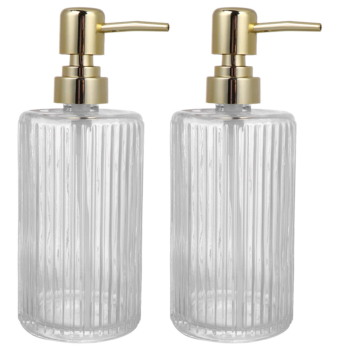 TAILTOSS 1Set Golden Glass Travel Bottle with Press Pump Convenient Cosmetic Storage Container for Home Or Hotel