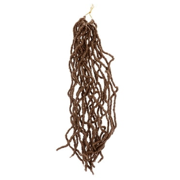 Monyance Crochet Hair Extensions Hair Braid 20 Strands Dreadlocks Low Temperature Fiber (Light Brown)(17.72X3.94X0.2Inches)