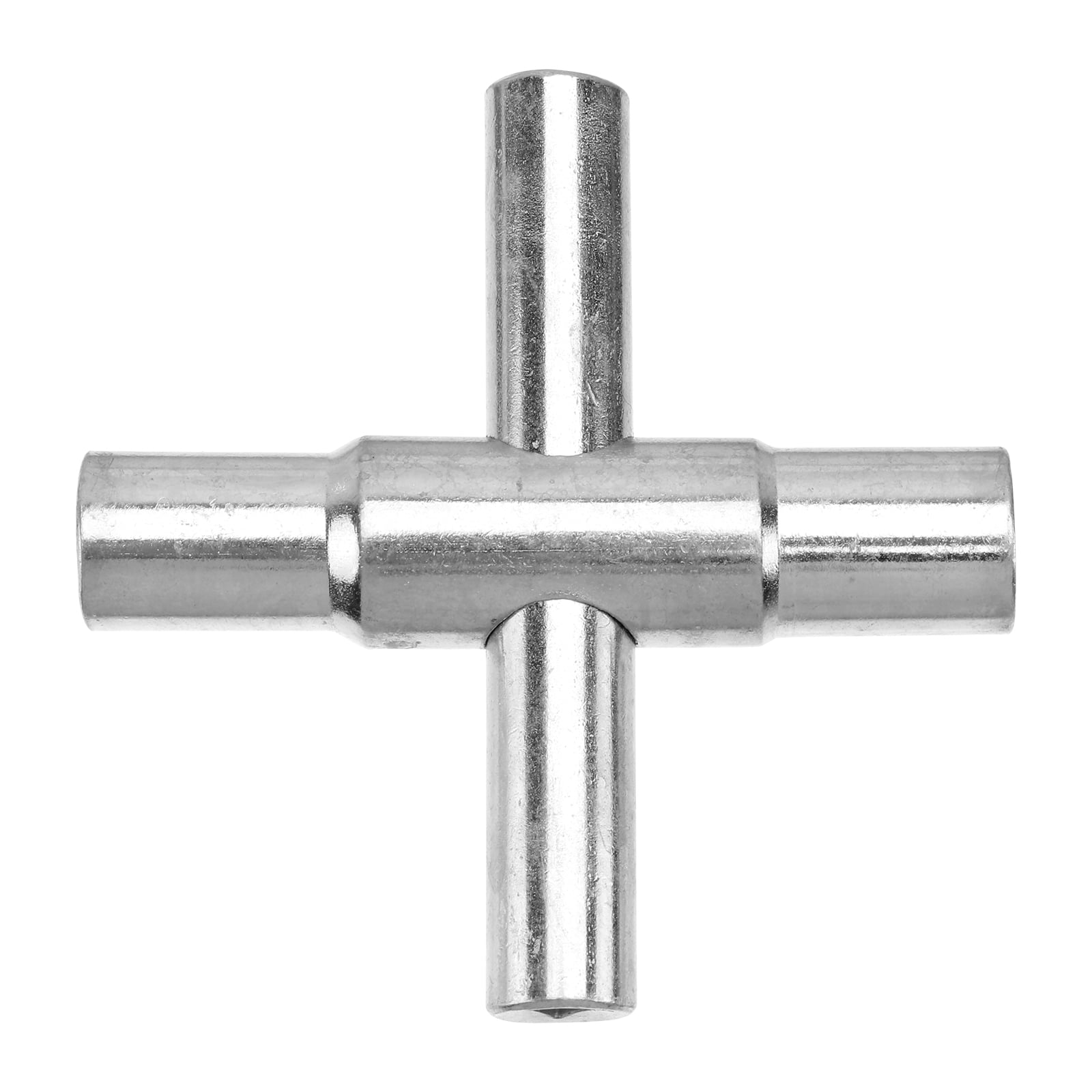 Monyance Cross Faucet Wrench 4 Way Water Spigot Sillcock Key Multifunctional Wrench(3.11X3.07X0.57Inches)