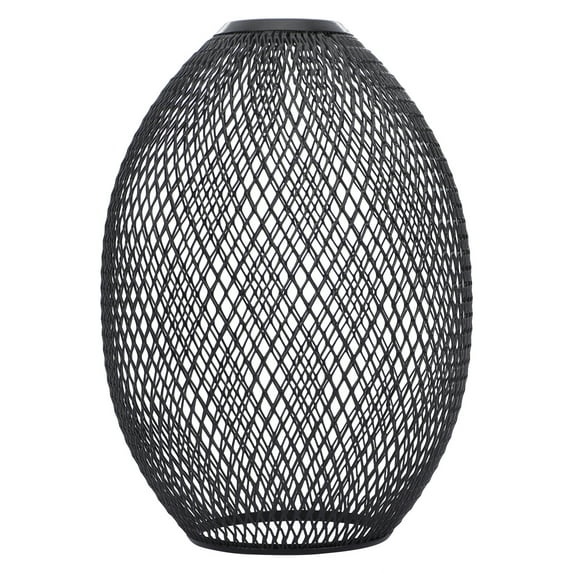 Monyance Decorative Light Cover Black Metal Wire Pendant Lampshade for Ceilling Light(8.27X5.91X5.91Inches)