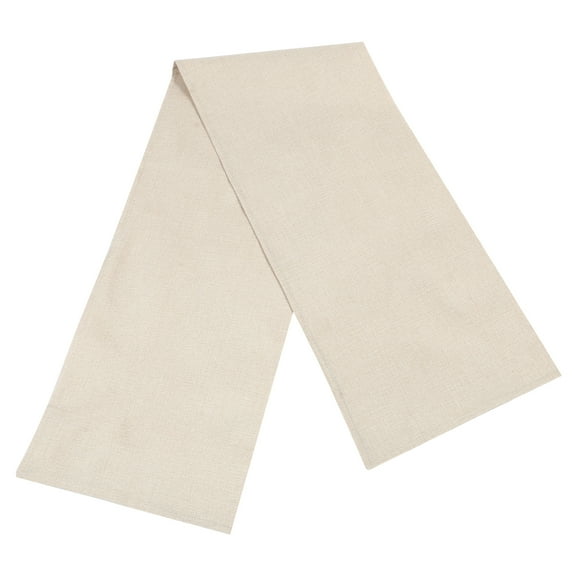 Monyance Double-sided Dining Table Runners Beige Linen Table Runner for Coffee Table - Double Sided & Washable(62.99X12.6X0.08Inches)