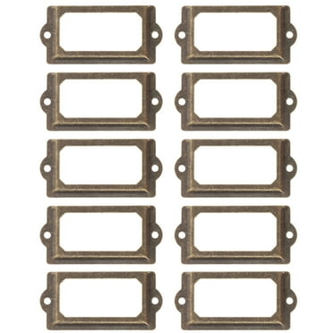 Monyance Drawer Tag Label Holder Metal Label Holder for Office Cabinet Drawers (12 pack)(2.76X1.3X0.08Inches)
