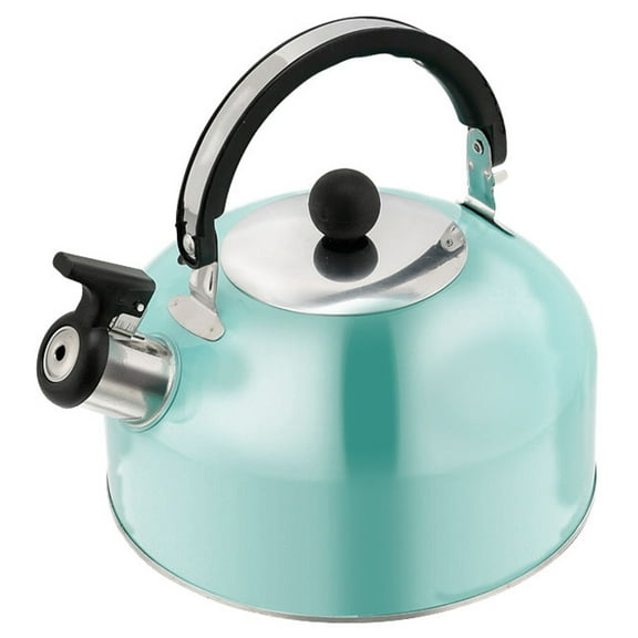 Monyance Durable Teapot Sky Blue 1.8L Stainless Steel Whistling Tea Kettle for Home Kitchen(7.48X7.28X7.28Inches)