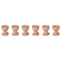 Monyance Easter Egg Cup 6 Wooden Egg Cups for DIY Painting Craft(1.18X1.18X1.3Inches)