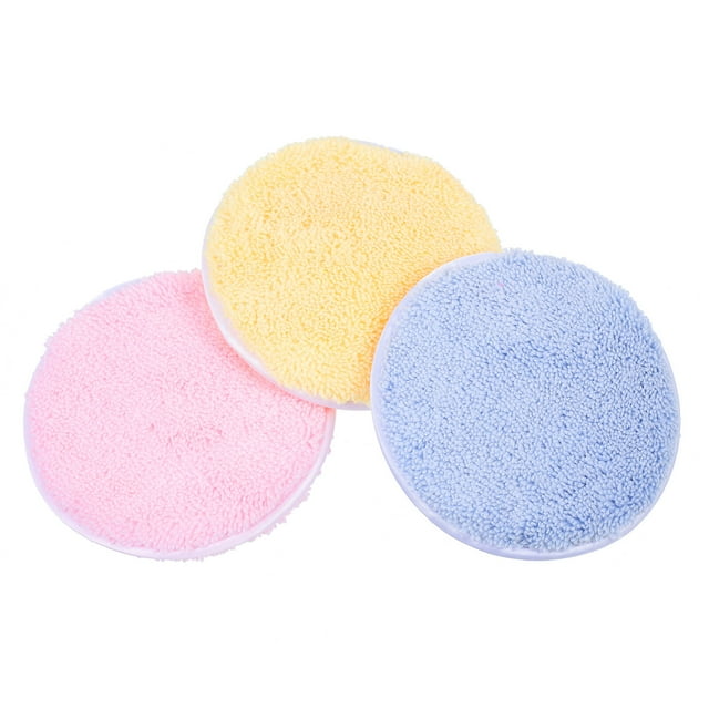 Monyance Face Washing Pad Pads Face Puff Makeup Reusable Sponge Powder Facial Pad Cleansing Cotton Cloth Remover Microfiber Removal Cleaning(4.53X4.53X0.79Inches)