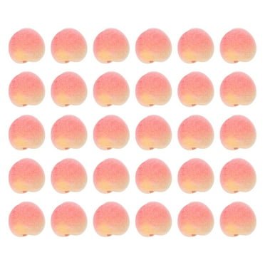 Monyance Fake Peaches 30pcs Artificial Peach Fruit Lifelike Model for Home Kitchen Party Decor(0.79X0.79X0.79Inches)