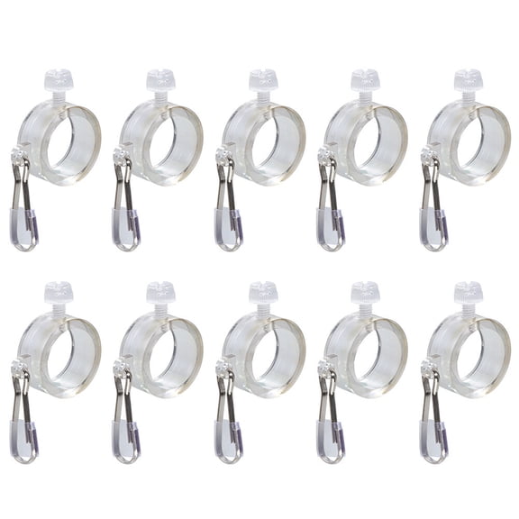 Monyance Flag Pole Clamps 8pcs Flag Pole Clips Flagpole Rings Rotating Mounting Metal Clip Tools(3.15X1.77X0.59Inches)