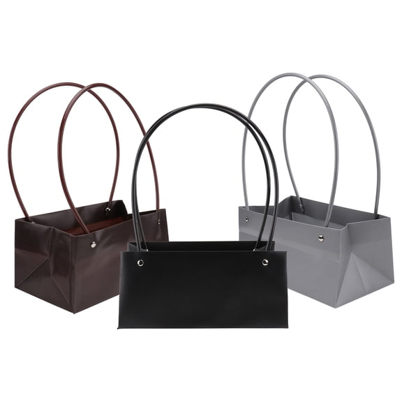 Monyance Flower Bouquet Box Flower Bouquet Gift Bags with Handle - Birthday Wedding Party Favors(8.66X4.72X3.94Inches)