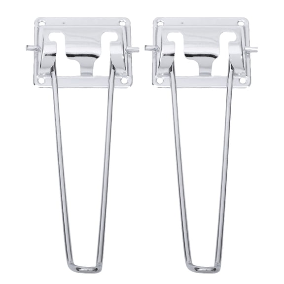 TAILTOSS 2Pcs Folding Desk Legs Silver Iron Hairpin For Home Projects Back to School
