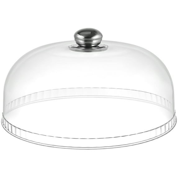 Monyance Food Snack Cover Clear Dome Cake Cover Plate Lid Dessert Display(10.04X10.04X5.12Inches)