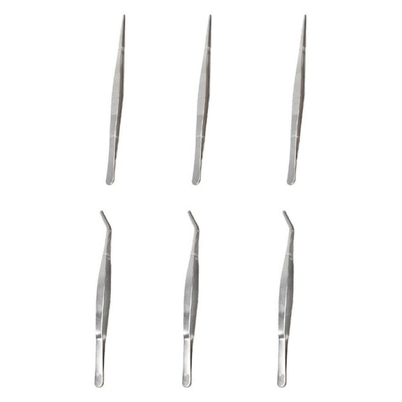 Monyance Garden Hand Tools 6pcs Aquarium Tweezers Scissor Set for Aquascaping(6.22X0.47X0.79Inches)