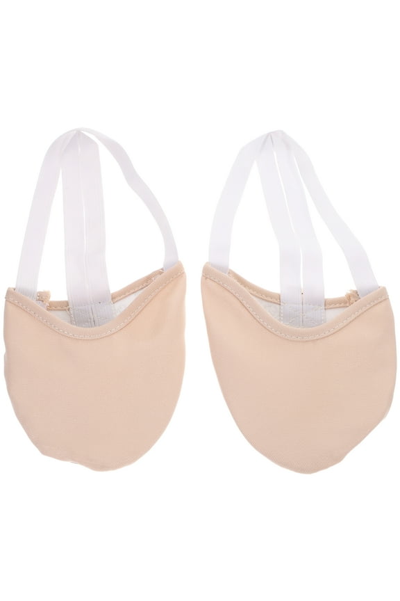 Half Toe Shoe Stretch Canvas Ballet Slippers for Exercise Gym Dance(3.94X2.76X0.12Inches)