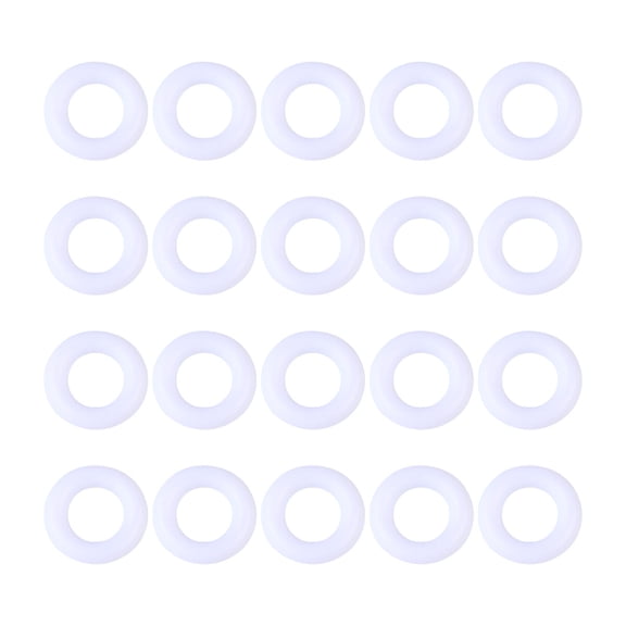TAILTOSS 800Pcs White Roman Curtain Rings Folding Hanging Circles Smooth Slide Curtain Accessories for Home