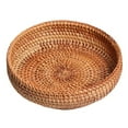 thumbnail image 1 of Monyance Imitated Rattan-woven Basket Wicker Bread Basket Tabletop Fruit Vegetables Serving Organizer(6.69X6.69X1.97Inches), 1 of 10