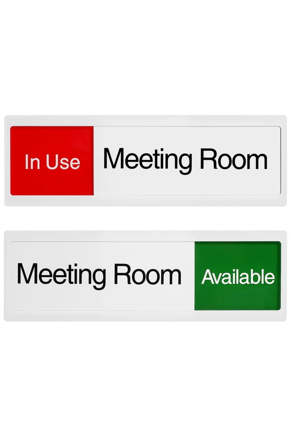 In A Meeting Sign For Office Door Slide Door Sign - Open/Closed/Do Not Disturb - Office/Bathroom/Conference(9.84X3.15X0.31Inches)