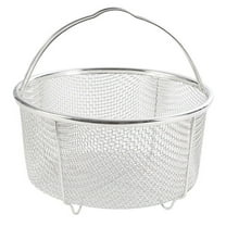 Monyance Kitchen Stainless Steel Basket Stainless Steel Round Fry Basket with Handle Kitchen Gadget(9.06X9.06X4.37Inches)
