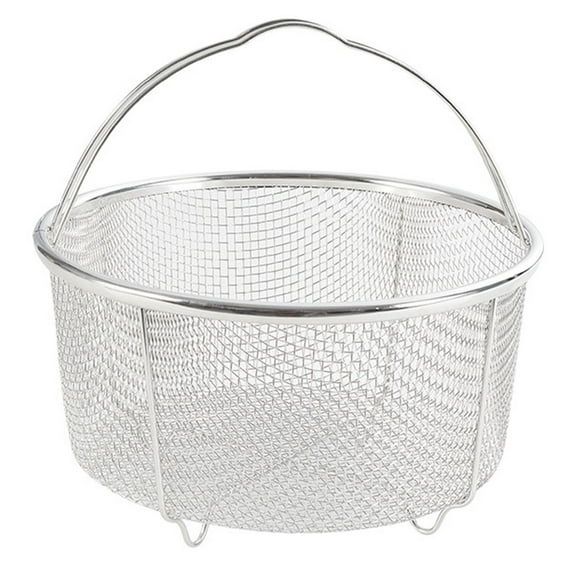 Monyance Kitchen Stainless Steel Basket Stainless Steel Round Fry Basket with Handle Kitchen Gadget(9.06X9.06X4.37Inches)