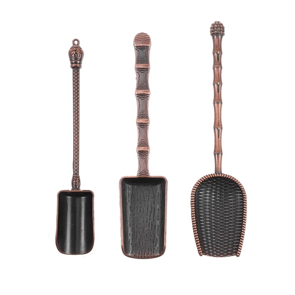 Monyance Long Handle Measure Teaspoons Vintage Metal Long-Handle Teaspoon for Loose Tea and Coffee - Set of 3(6.3X1.46X0.39Inches)