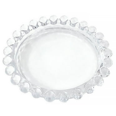 Monyance Lovely Salad Plate 1Pc Fashion Daisy Pattern Glass Dish Creative Glass Steak Pan Plate for Home(3.35X3.35X0.59Inches)