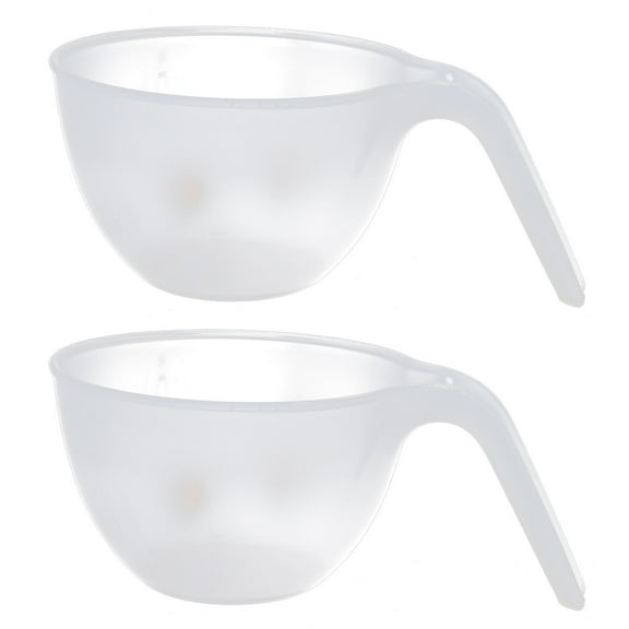 Monyance Microwave Cooking Bowl 2pcs Mixing Bowl with Handle Batter Bowl for Home Kitchen(7.87X4.92X2.95Inches)