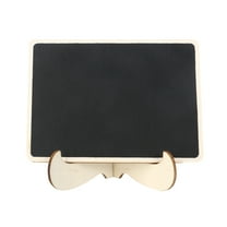Monyance Mini Blackboard Sign Mini Wooden Chalkboard Easel with Stand for Table Display and Labels(3.94X2.95X0.12Inches)