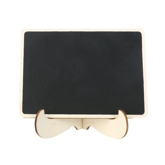 Monyance Mini Blackboard Sign Mini Wooden Chalkboard Easel with Stand for Table Display and Labels(3.94X2.95X0.12Inches)