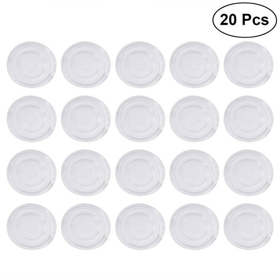 Monyance Non-slip Mats 20pcs 1.8x0.2cm Clear Funiture Chair Table Anti Feet Pads Glass Pads Floor Protector Non-noise Mats (Small Size)(0.71X0.71X0.06Inches)