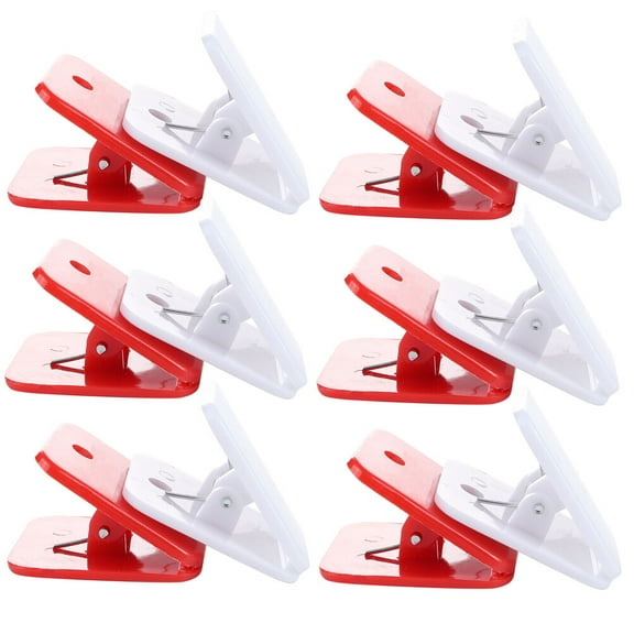 Monyance Patchwork Sewing Clip 20pcs Sewing Craft Quilt Binding Plastic Clips Clamps Pack For Patchwork Sewing Crafts Cardigan Clip (Red/White Each Color 10pcs(1.18X1.18X0.79Inches)